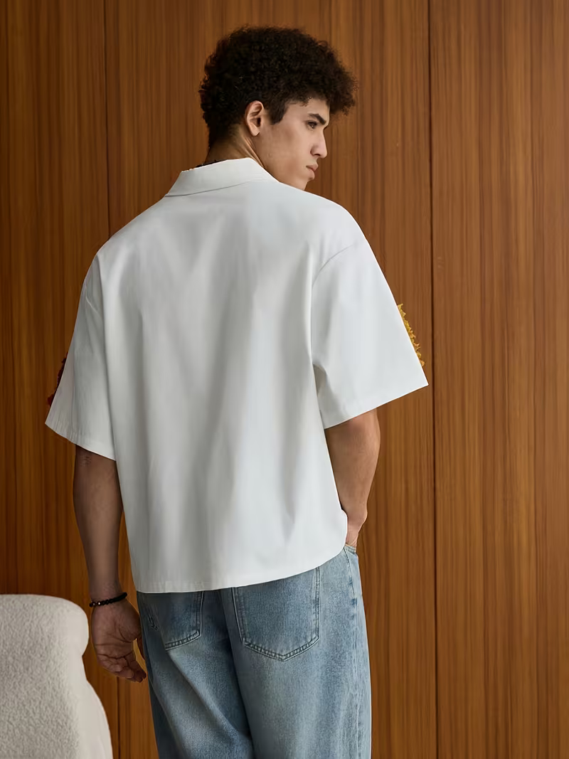 Men's Color Block Patchwork Shirt